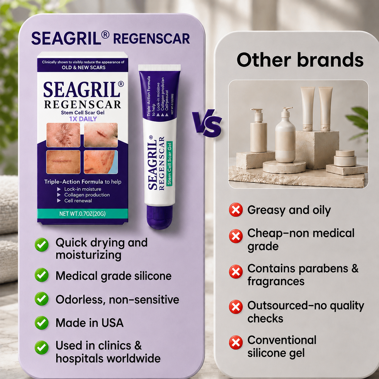 SEAGRIL® Stem Cell Scar Gel