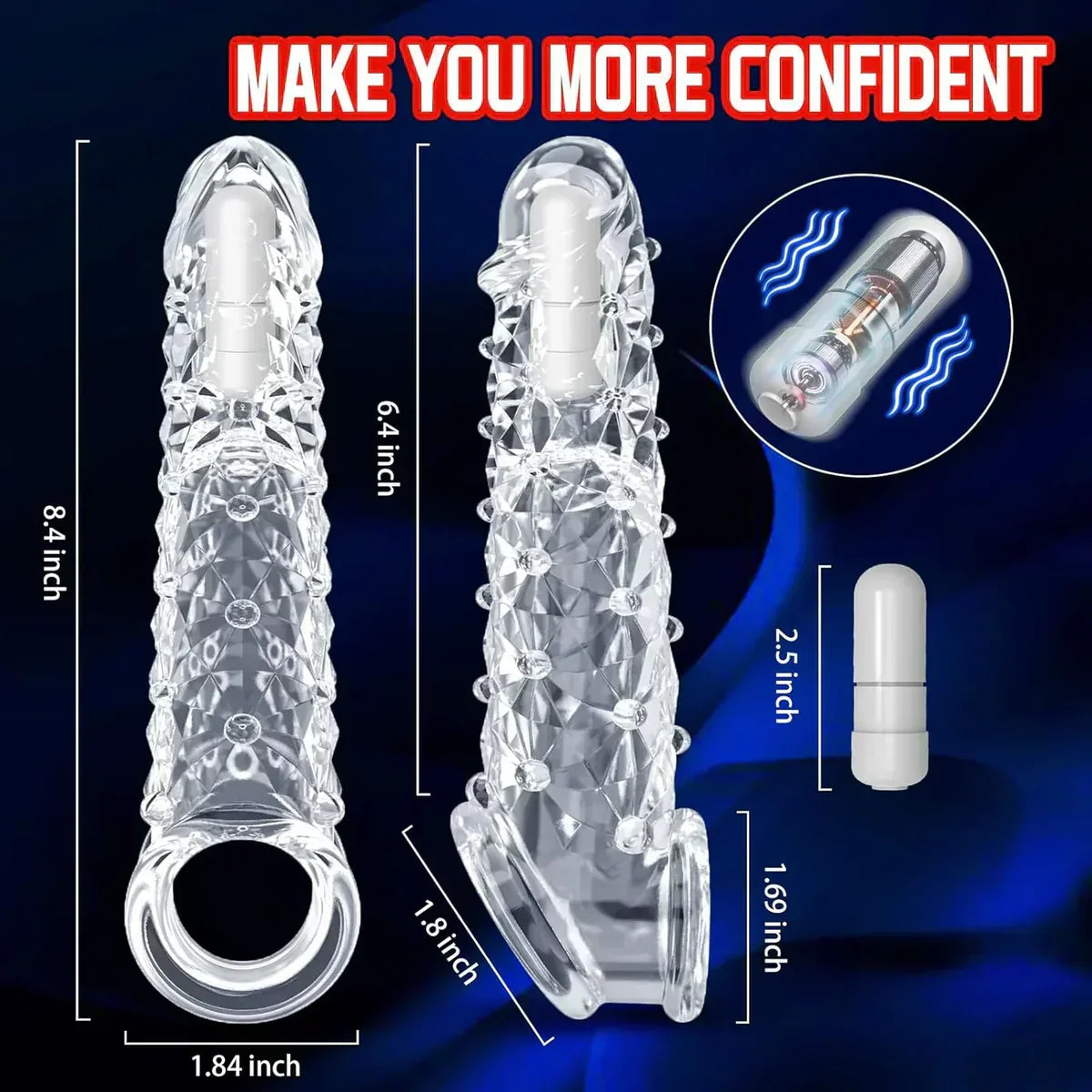 Yagoo™ Vibrating Crystal Sleeve Fit All Men (Imported Quality🇺🇸)