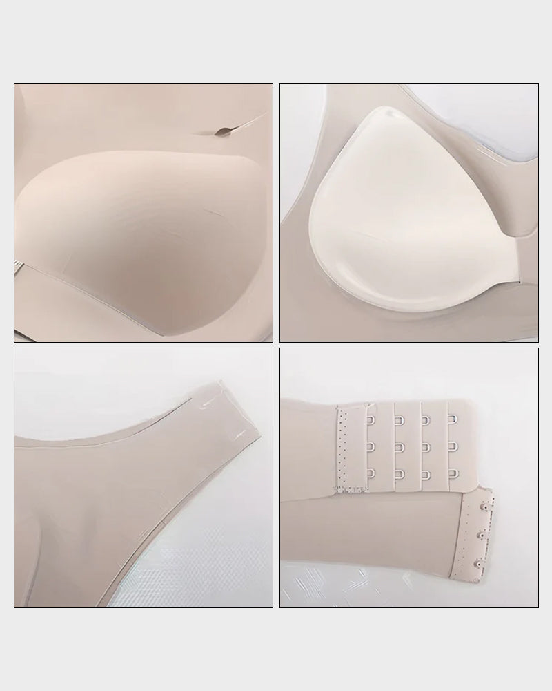 Wire-Free Posture-Correcting Bra – Crossed Straps & Front Closure