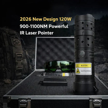 ⚡2026 New Design 120W 900-1100NM Powerful IR Laser Pointer