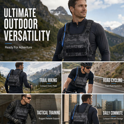 🔥 50% OFF Flash Sale 🔥 Men's Cycling Hydration Vest – Breathable Mesh, Front & Back Storage, 3L Capacity 🏃