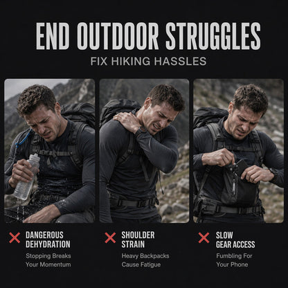 🔥 50% OFF Flash Sale 🔥 Men's Cycling Hydration Vest – Breathable Mesh, Front & Back Storage, 3L Capacity 🏃