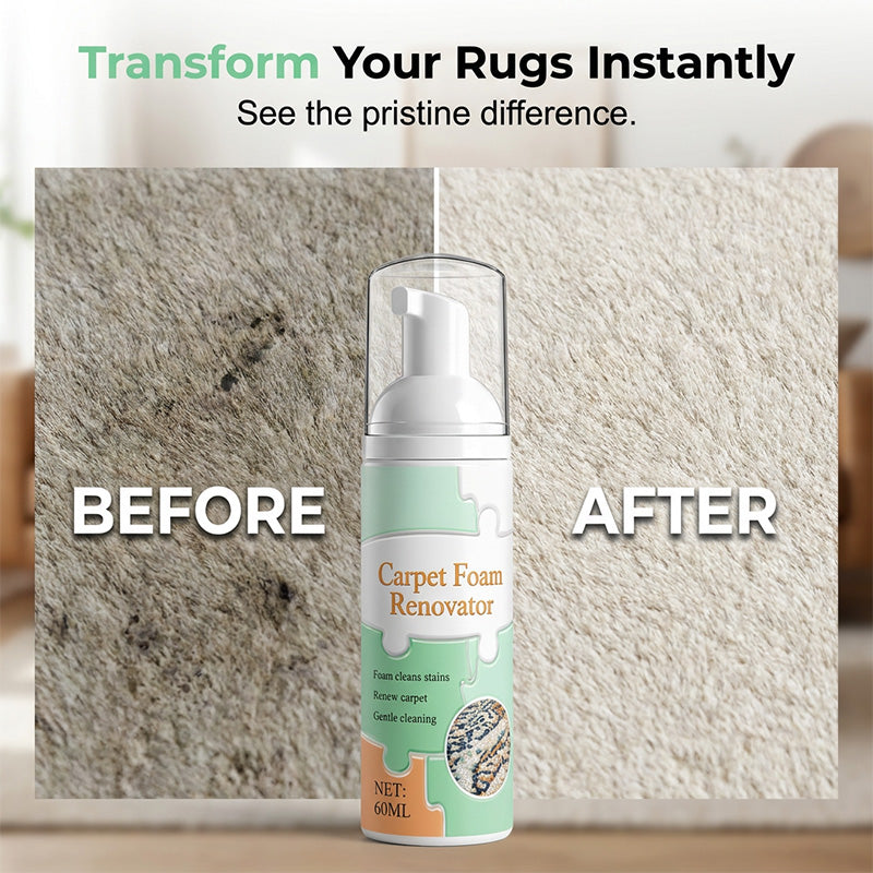🔥Limited Time Promotion 47% OFF🔥Waterless Carpet Foam Stain Remover with Towel