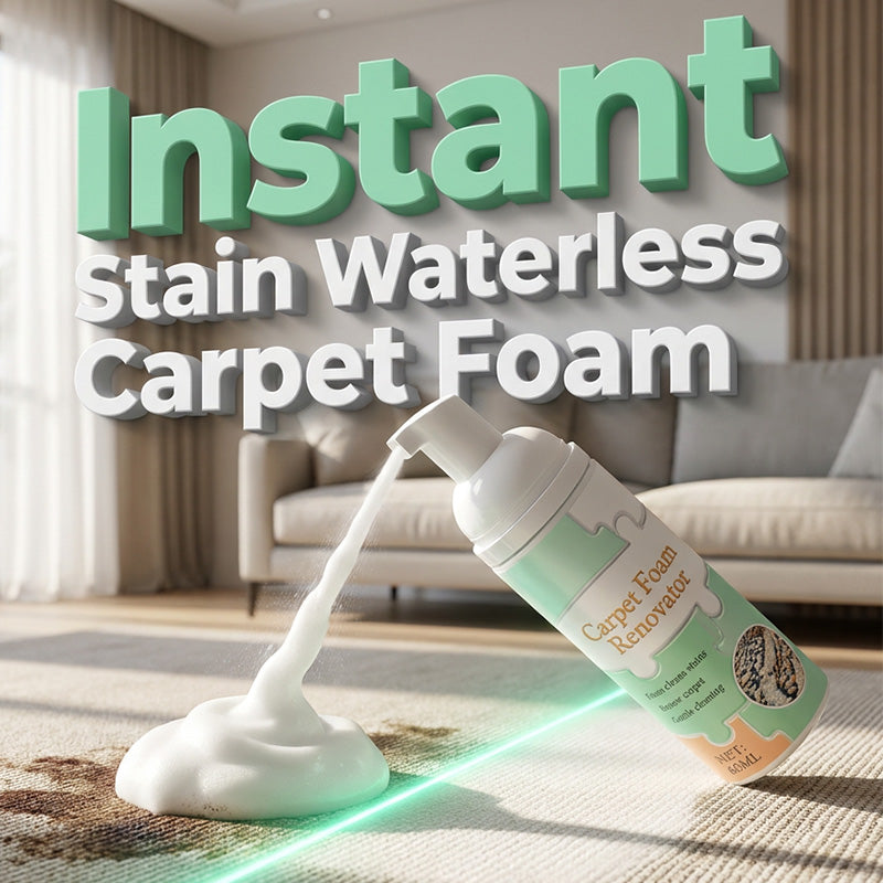 🔥Limited Time Promotion 47% OFF🔥Waterless Carpet Foam Stain Remover with Towel